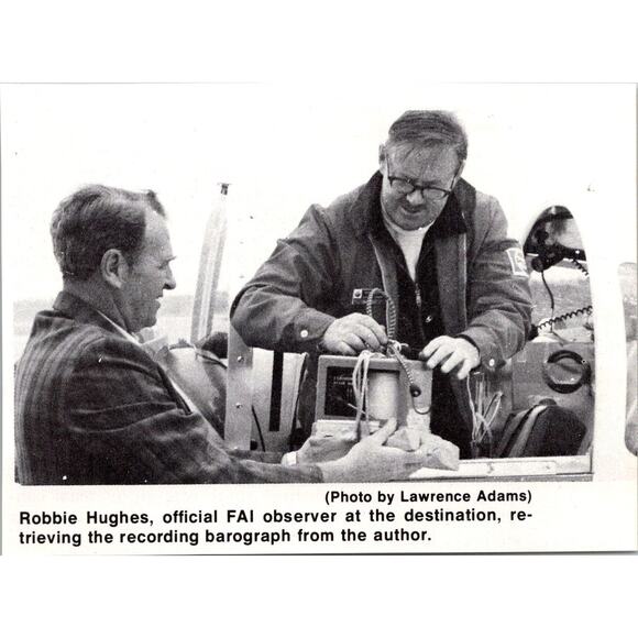Robbie Hughes Official FAI Observer L. Adams 1979 Sport Aviation Clipping SAH5-6 - Picture 1 of 2